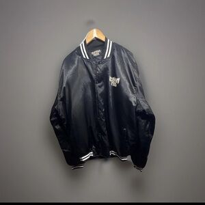 ICEMAN NICK Bobmber Jacket Men's 4XL Black and White Vintage Style Logo Full Zip